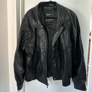 Vintage oversized leather jacket